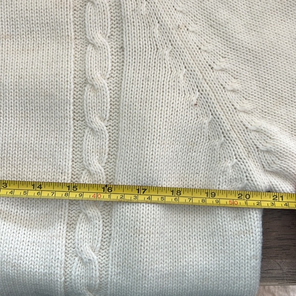 Vintage Bobbie Brooks Off White / Vanilla Heavyweight Cardigan Sweater - Picture 6 of 7